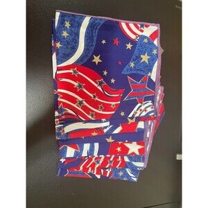 New 12 Patriotic Cloth Napkins Red White red Blue star spangled